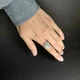 Серебряное кольцо с натуральным изумрудом 1.35ct, фианитами, вес изделия 4,02 гр (2161974) - изображение 7