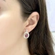 Серебряные серьги с натуральным рубином 4.124ct, фианитами (2165255) - изображение 8