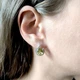 Серебряные серьги с Натуральным зеленим кварцем 5.125ct, фианитами (2162209) - изображение 6