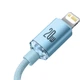 USB кабель Type-C на Lightning для iPhone Baseus Crystal Shine Series (2m, 20W, 480 Mbps). Sky Blue - зображення 4