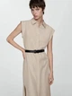 Платье MANGO 77013273-CAMI-LM Бежевый XS KL0012 - изображение 3