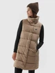 Теплый жилет удлиненный женский 4F Vest F076 4FAW23TVESF076-82S XS Бежевый (5904698481286) - изображение 1