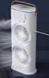 Настільний вентилятор двосторонній з охолодженням Double-ended Spray Fan LED підсвічування 3 швидкості пульт - зображення 9
