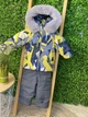 Дитячий зимовий комплект теплий з капюшоном костюм (куртка + напівкомбінезон) 86 см Жовтий (685981) - зображення 2