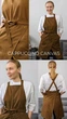Фартух бармена, офіціанта, кухаря Vsetex Cappuccino Canvas Коричневий - зображення 2
