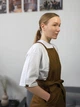 Фартух бармена, офіціанта, кухаря Vsetex Cappuccino Canvas Коричневий - зображення 7