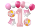 Набір фольгованих куль "My 1 st Birthday" рожевий, 11 шт. 21488 - зображення 2