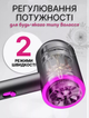Фен для сушки і укладання волосся Powerful hair dryer 800 Вт Темно-сірий з фіолетовим - зображення 3