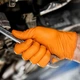 Защитные нитриловые перчатки Mercator Gogrip L оранжевые 25 пар - изображение 7