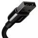 Кабель быстрой зарядки «USB to Lightning» Baseus Tungsten Gold Fast Charging Data Cable (2.4A 480Mbps) 2m, чёрный - изображение 3