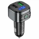 Автомобильный FM-трансмиттер ресивер HOCO E67 Fighter QC3.0 18W car BT5.0 FM transmitter 3А Black (6931474762122) - изображение 2