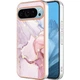 Захисний чохол Deexe Marble Style для Google Pixel 9 / 9 Pro - Rose Gold - зображення 1