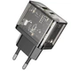Мережевий Зарядний Пристрій Hoco N34 Dazzling PD20W+QC3.0 Колір Прозорий чорний - изображение 6