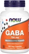 Габа NOW GABA 750mg 100 vcaps - изображение 1