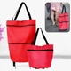Сумка на колесах складная Portable, 45х40х12 см, Красный - изображение 1