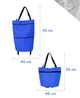 Сумка на колесах складная Portable, 45х40х12 см, Синий - изображение 10