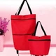 Сумка на колесах складная Portable, 45х40х12 см, Красный - изображение 9