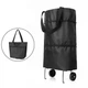 Сумка на колесах складна Portable, 45х40х12 см, Чорний - зображення 2