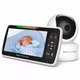 Видеоняня Baby Monitor SM-650 с 5-дюймовым ЖК-монитором, датчиком звука, ночное виденье, беспроводная, поворотная радионяня с портативным дисплеем и измерением температуры - изображение 5