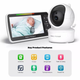 Видеоняня Baby Monitor SM-650 с 5-дюймовым ЖК-монитором, датчиком звука, ночное виденье, беспроводная, поворотная радионяня с портативным дисплеем и измерением температуры - изображение 6