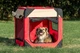 Мягкая клетка для собак SENFUL Pet Soft Crate с флисовым ковриком и чехлом, красно бежевая, 3XL (102х69х69 см) - изображение 4
