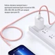 Кабель ColorWay Type-C - Apple Lightning braided cotton PD Fast Charging 27W 1 м Pink (CW-CBPDCL061-P) - изображение 9