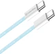 Кабель ColorWay Type-C - Type-C braided cotton PD Fast Charging 60W 3А 1 м Blue (CW-CBPDCC061-BL) - изображение 4