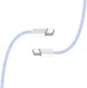 Кабель ColorWay Type-C - Type-C braided cotton PD Fast Charging 60W 3А 1 м Purple (CW-CBPDCC061-PU) - изображение 5
