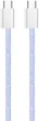 Кабель ColorWay Type-C - Type-C braided cotton PD Fast Charging 60W 3А 1 м Purple (CW-CBPDCC061-PU) - изображение 7