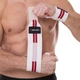 Бинты кистевые для жима Полиэстер / Эластан липучка 2 шт STRENGTH WRIST WRAPS Zelart цвет бело-красный SB-167071 - изображение 4