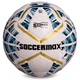 Мяч футбольный SOCCERMAX IMS FB-0004 №5 PU белый-синий-золотой - изображение 1