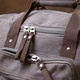 Сумка дорожная мужская тканевая Vintage leather-20665 Серая - изображение 8