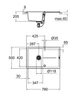 Мийка для кухні GROHE гранітна K400 780x500мм прямокутна врізна із сифоном чорна 931639AP0) - изображение 4