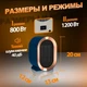 Керамический обогреватель настольный A-Plus 1200W РТС тепловентилятор, 2 режима, защита от перегрева Синий - изображение 4