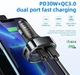 Автомобильный FM трансмиттер модулятор HOCO E70-30W с функцией быстрой зарядки PD30W+QC3.0, 2USB/Type-C Черный - изображение 3