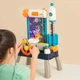 Детский игровой автотренажер с рулем ZZ1439B "Космос" музыка и свет, подвижные детали, на батарейках - изображение 7