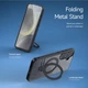 Чехол для Samsung S25 Dux Ducis Aimo Mag Folding Stand с Magsafe и поставкой Black - изображение 4
