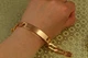 Браслет Xuping Jewelry Рокот з пластиною 19 см 11 мм золотистий - зображення 2