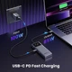 Концентратор UGREEN CM888 Uno USB C HUB 6-в-1 4K60Hz PD100W 10Gbps USB3.2 розгалужувач адаптер для ноутбука MacBook Pro Air USB Expander док-станція Black (35998) - зображення 6