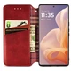 Чехол Deexe Rhombus Wallet для Motorola Moto G85 - Red - изображение 2