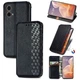 Чехол Deexe Rhombus Wallet для Motorola Moto G85 - Black - изображение 6