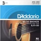 Струны DAddario EJ11-3D 80/20 Bronze 12-53 Light (3-pack) - изображение 1