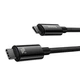 Кабель быстрой зарядки «Type-C to Type-C» Baseus Tungsten Gold 240W PD3.1 2m Fast Charging Data Cable, чёрный - изображение 3