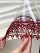 Силіконова скатертина з Бордовим мереживом (7 см) 290х110 см - зображення 3