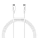 Кабель Baseus Superior Series Fast Charging Data Cable Type-C to Type-C 100W 2 м White (CATYS-C02) - изображение 1