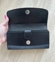 Кошелек женский из натуральной шлифованной кожи черный ската Ekzotic leather (stw4) - изображение 3