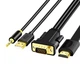 Кабель конвертер VGA на HDMI JH Z140H 3m адаптер перехідник активний процесор - зображення 1