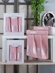 Набор из 2-х махровых полотенец Gulcan. Cotton Frower Ornament Pink-50х90+70х140 (2 предмета) - изображение 2