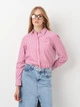Рубашка хлопковая женская GANT Reg Poplin Striped Shirt 4300214-548 40 Розовая (7325707662850) - изображение 1
