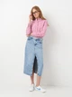 Рубашка хлопковая женская GANT Reg Poplin Striped Shirt 4300214-548 40 Розовая (7325707662850) - изображение 3